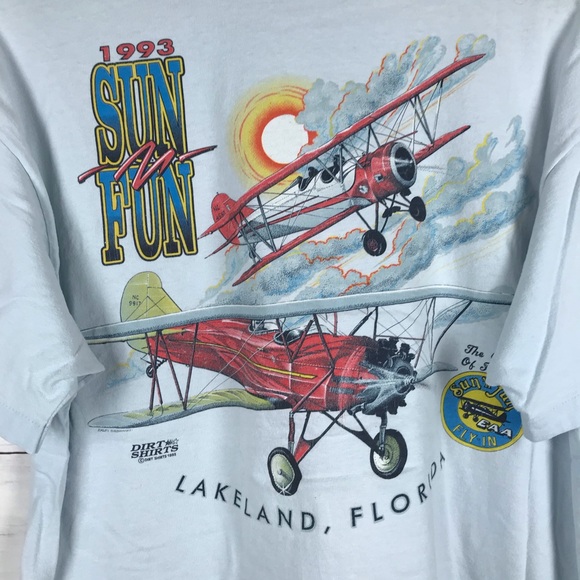 Vintage 1993 Sun Fun Florida Plane T-Shirt - Picture 4 of 8